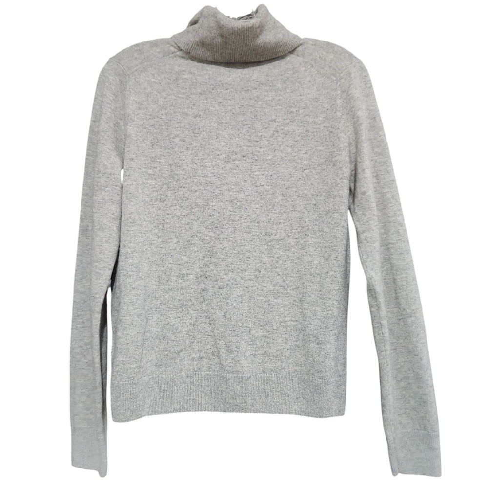 Uniqlo 100% Cashmere Turtleneck Sweater Women Small Minimalist Gray Quiet Luxury